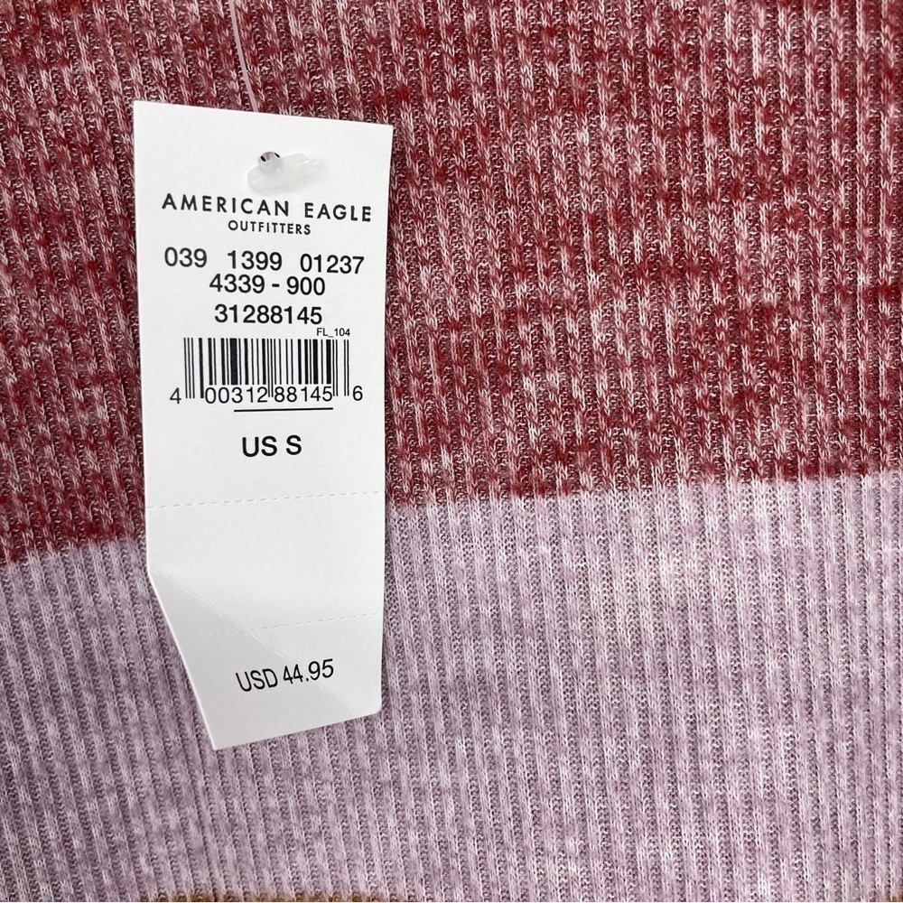 American Eagle Long Sleeve Cozy Knit Dress Striped - Picture 7 of 9